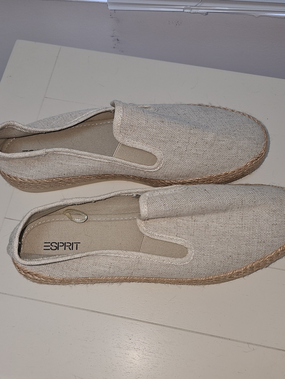 Esprit Women's Slip-On Espadrille in Natural Beige (Worn Once)